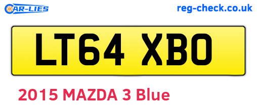 LT64XBO are the vehicle registration plates.