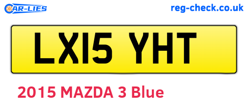 LX15YHT are the vehicle registration plates.