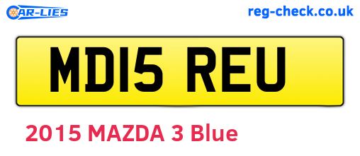 MD15REU are the vehicle registration plates.