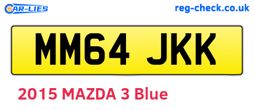 MM64JKK are the vehicle registration plates.