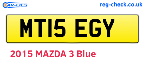 MT15EGY are the vehicle registration plates.