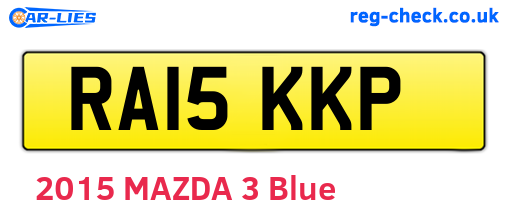 RA15KKP are the vehicle registration plates.