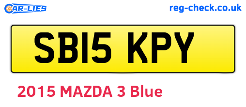 SB15KPY are the vehicle registration plates.