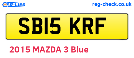 SB15KRF are the vehicle registration plates.