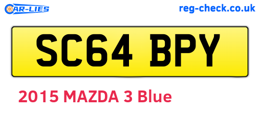 SC64BPY are the vehicle registration plates.