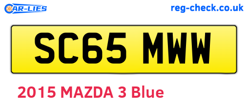 SC65MWW are the vehicle registration plates.