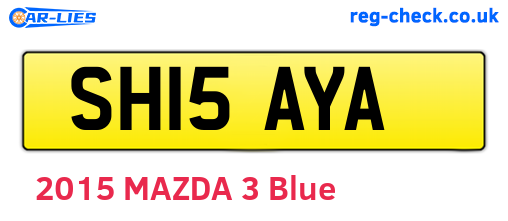 SH15AYA are the vehicle registration plates.