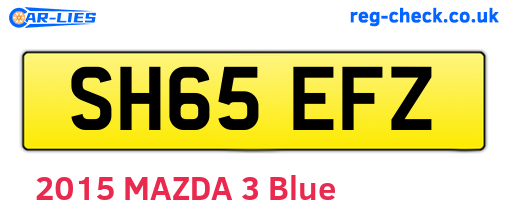 SH65EFZ are the vehicle registration plates.