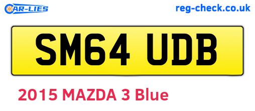 SM64UDB are the vehicle registration plates.