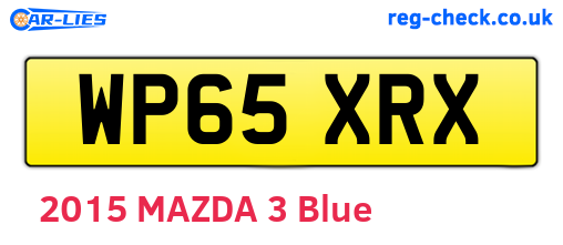 WP65XRX are the vehicle registration plates.
