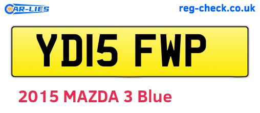 YD15FWP are the vehicle registration plates.