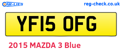 YF15OFG are the vehicle registration plates.