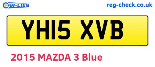 YH15XVB are the vehicle registration plates.