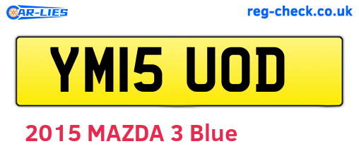 YM15UOD are the vehicle registration plates.