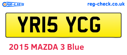 YR15YCG are the vehicle registration plates.
