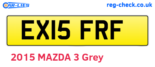EX15FRF are the vehicle registration plates.