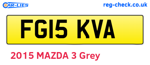FG15KVA are the vehicle registration plates.