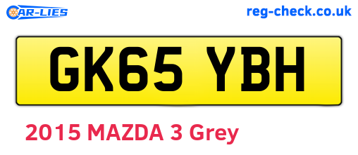 GK65YBH are the vehicle registration plates.