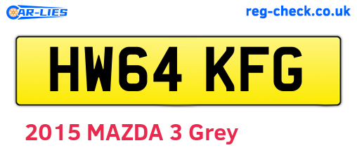 HW64KFG are the vehicle registration plates.