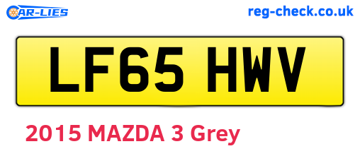 LF65HWV are the vehicle registration plates.