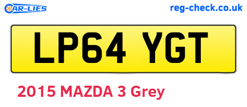 LP64YGT are the vehicle registration plates.