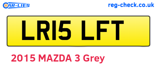 LR15LFT are the vehicle registration plates.