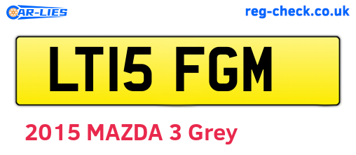 LT15FGM are the vehicle registration plates.