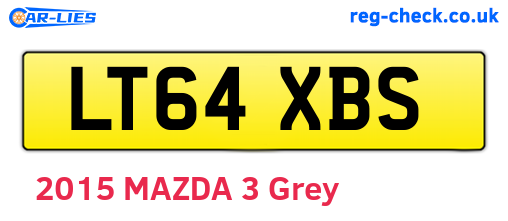 LT64XBS are the vehicle registration plates.
