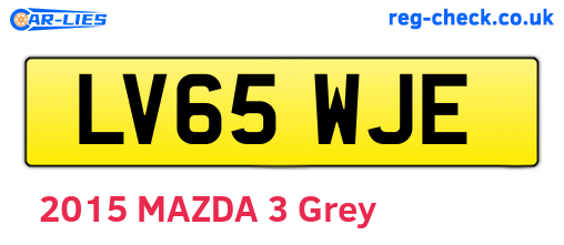 LV65WJE are the vehicle registration plates.