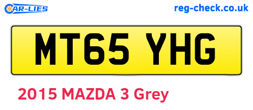 MT65YHG are the vehicle registration plates.
