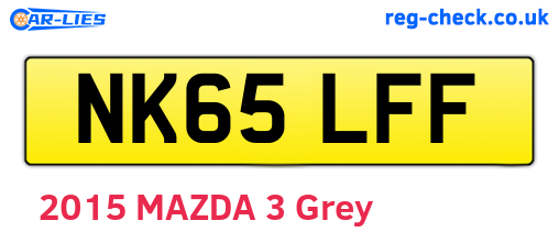 NK65LFF are the vehicle registration plates.