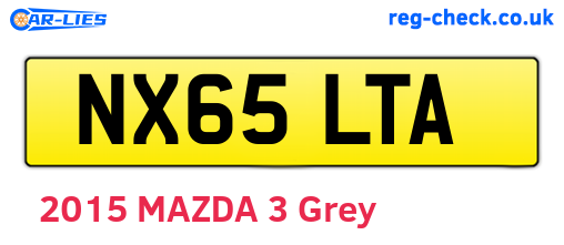NX65LTA are the vehicle registration plates.