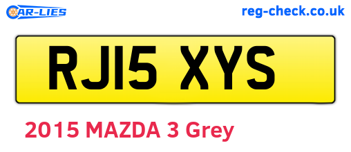 RJ15XYS are the vehicle registration plates.