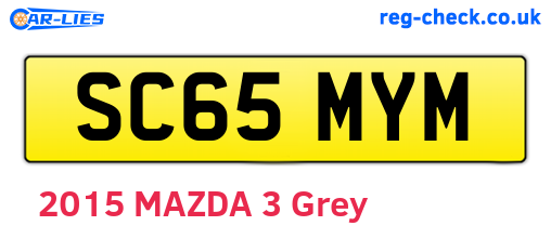SC65MYM are the vehicle registration plates.