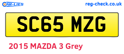 SC65MZG are the vehicle registration plates.