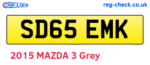 SD65EMK are the vehicle registration plates.