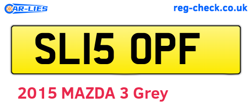 SL15OPF are the vehicle registration plates.