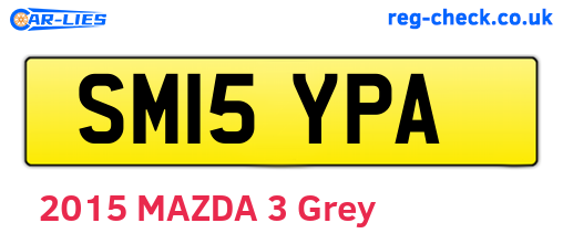 SM15YPA are the vehicle registration plates.