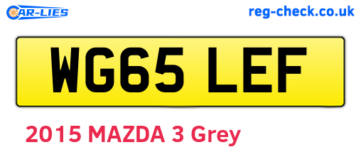 WG65LEF are the vehicle registration plates.