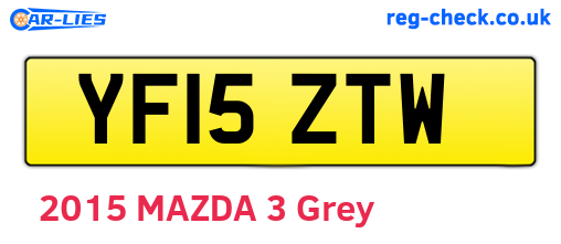 YF15ZTW are the vehicle registration plates.