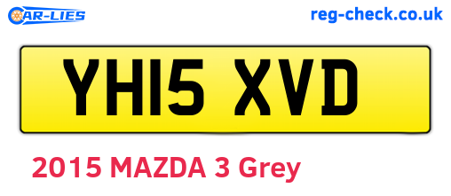 YH15XVD are the vehicle registration plates.