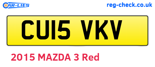 CU15VKV are the vehicle registration plates.