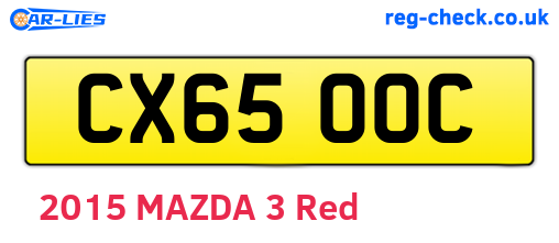 CX65OOC are the vehicle registration plates.