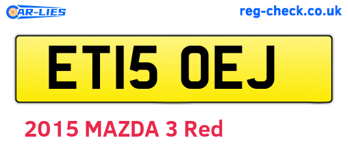 ET15OEJ are the vehicle registration plates.