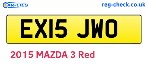EX15JWO are the vehicle registration plates.