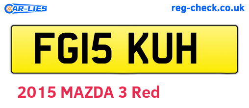 FG15KUH are the vehicle registration plates.