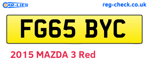FG65BYC are the vehicle registration plates.