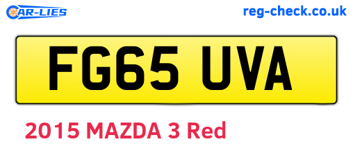 FG65UVA are the vehicle registration plates.