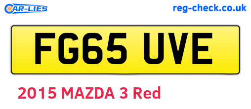 FG65UVE are the vehicle registration plates.