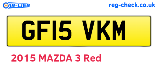 GF15VKM are the vehicle registration plates.